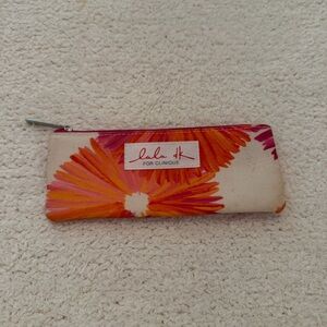 Lulu DK for Clinique Floral Cosmetic Pouch - Orange Pink